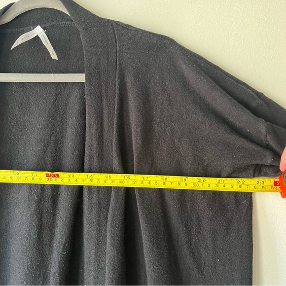 Dreamers by Debut Black Longline Open Front Cardigan Women’s M/L Pockets Cozy - Picture 5 of 9